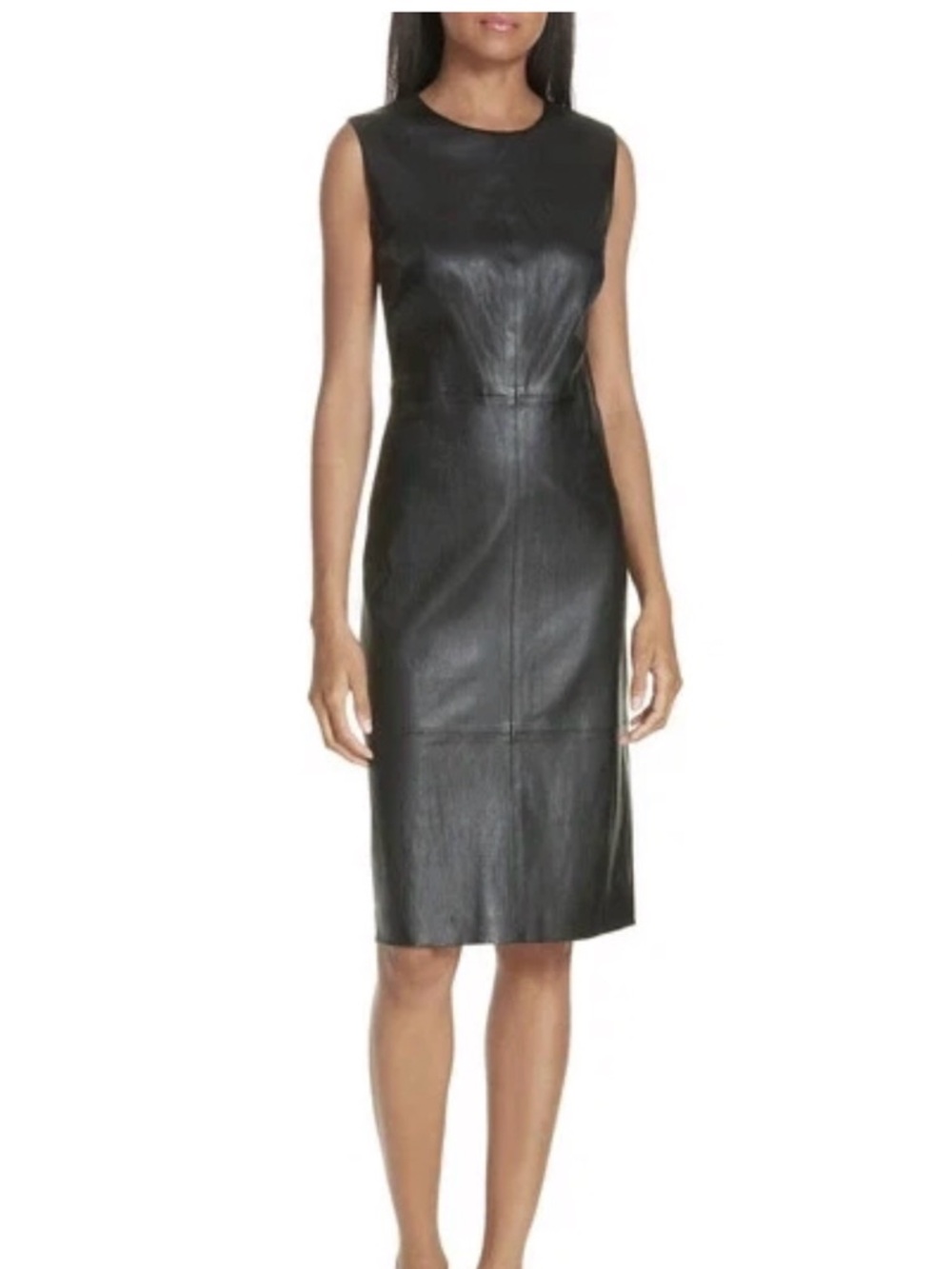 VINCE MSRP $1395 sz 2 Black Leather Lamb Skin Dress